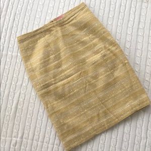 Lilly Pulitzer Gold Skirt
